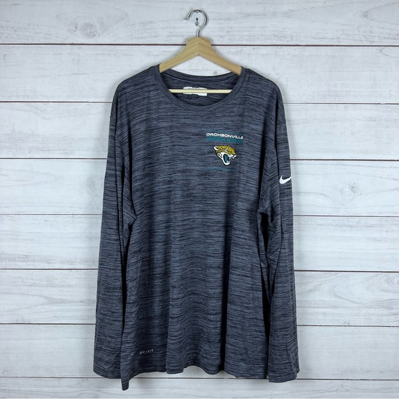 Jacksonville Jaguars Nike NFL Team Issued On Field Long Sleeve T-Shirt 3XL